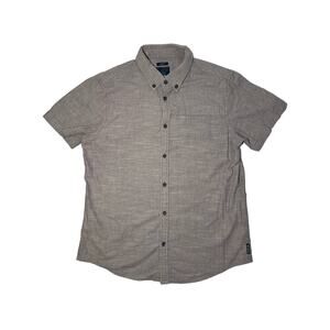 prAna Red Men's Short Sleeve Button Down Size Small Long